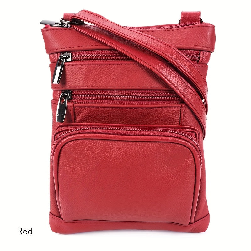 Genuine Leather Messenger Bag - 3 Sizes, 10 Colors