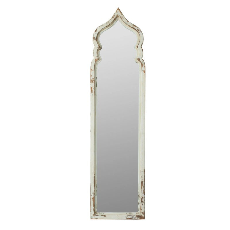Full Length Floor Mirror Vintage White Shabby Chic Wooden Frame
