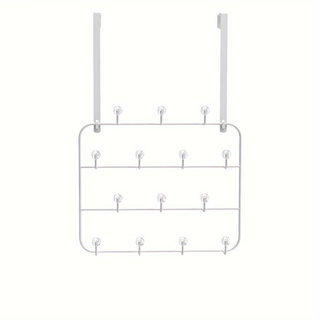 1 piece Over The Door Multi-Use Organizer, 14 Spherical Hook Over Door Hanger