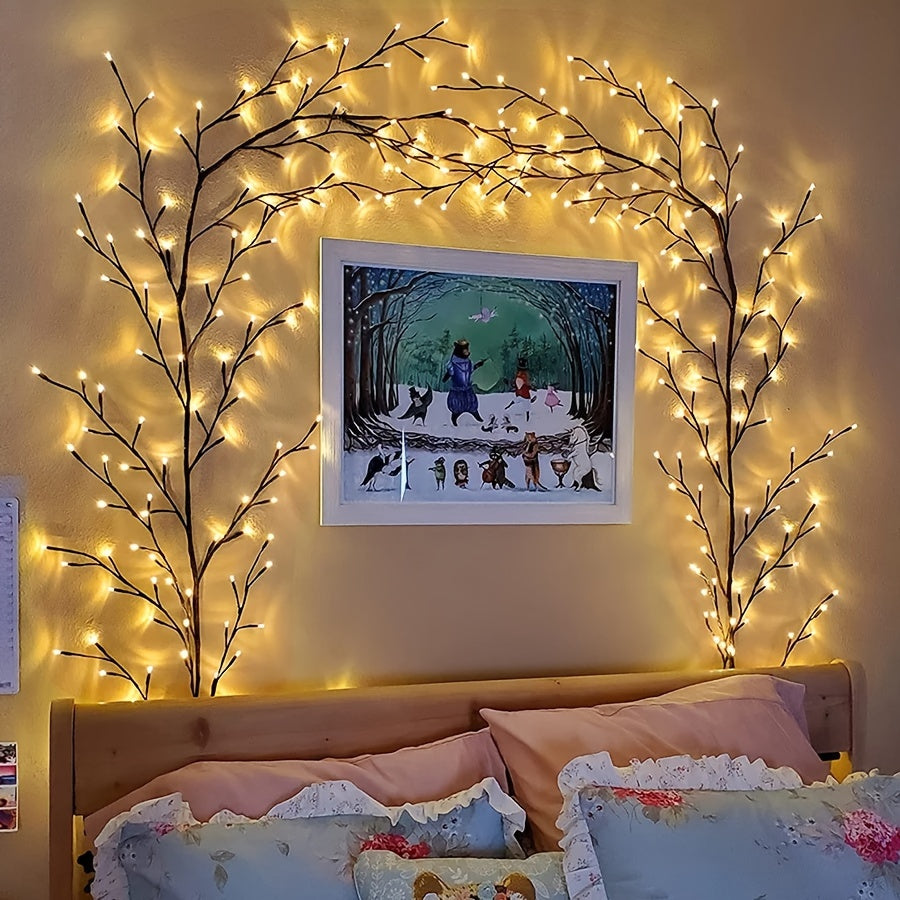 1PC USB-Powered Willow Branch LED Wall Decor