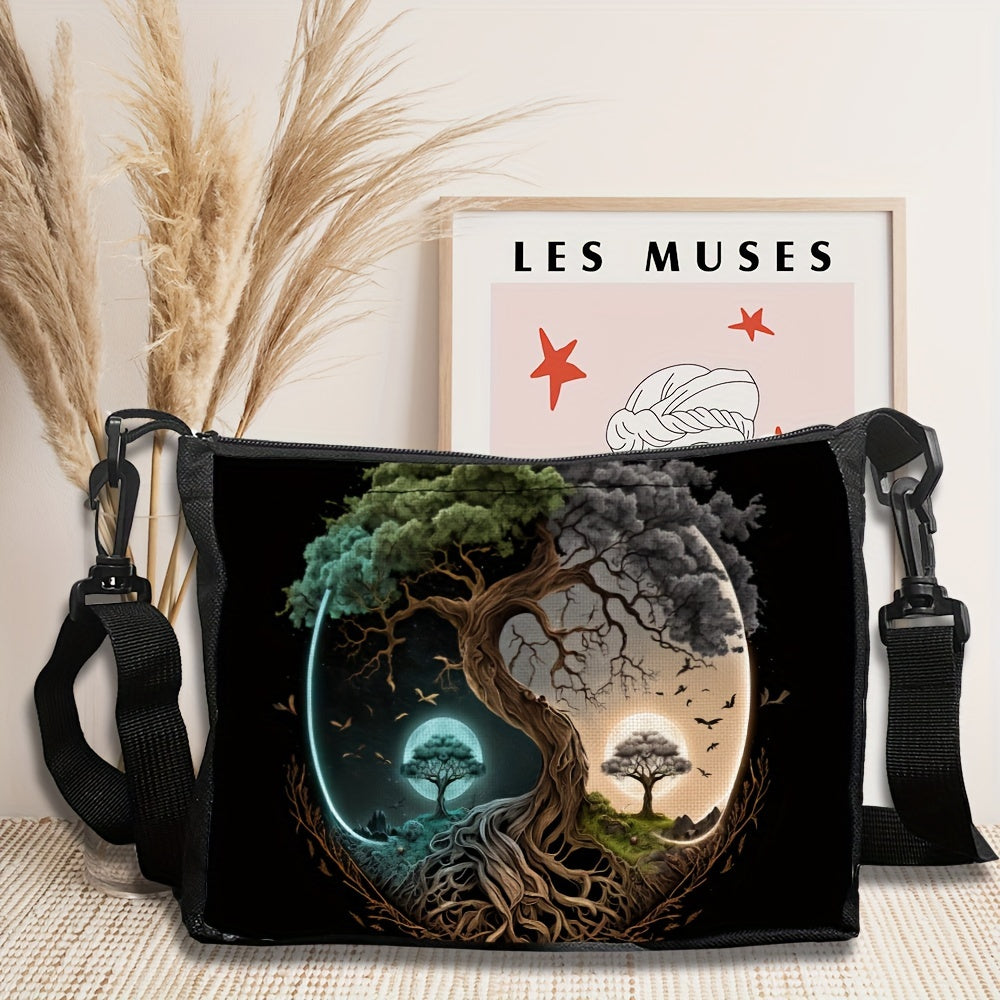 Adjustable Black Crossbody Bag