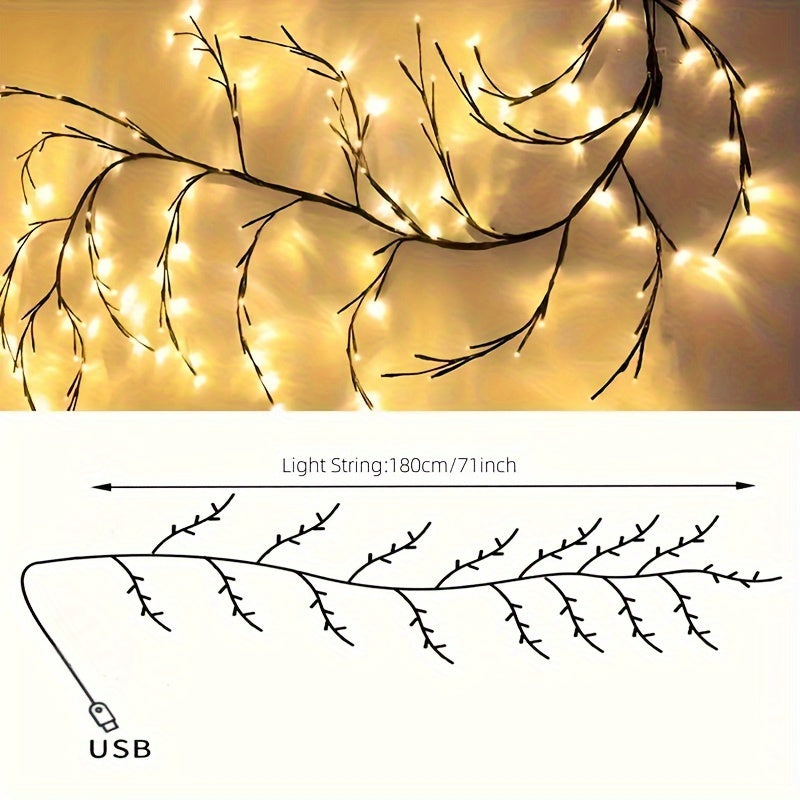 1PC USB-Powered Willow Branch LED Wall Decor