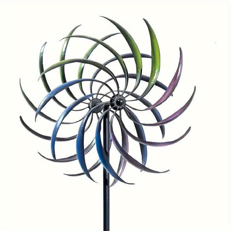 360° Rotation Dual-Blade Kinetic Garden Sculpture