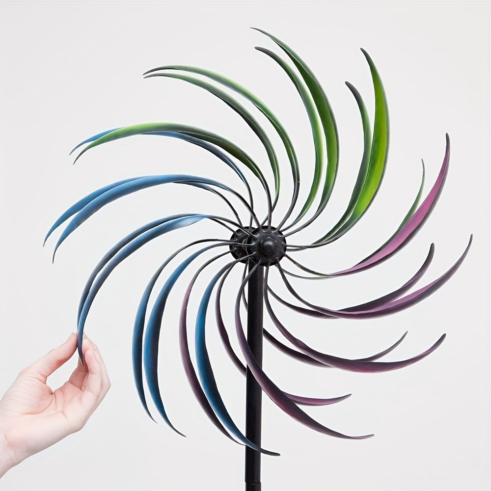 360° Rotation Dual-Blade Kinetic Garden Sculpture