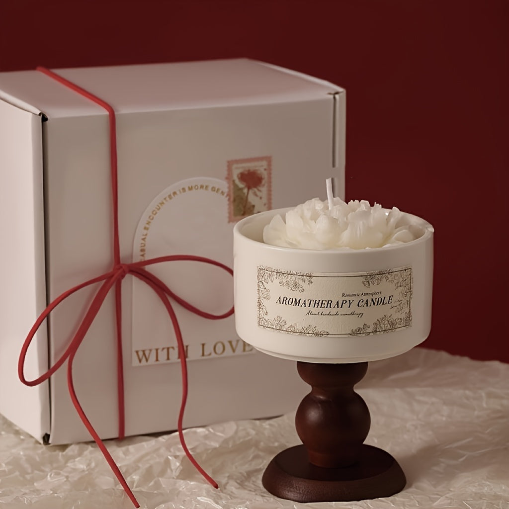 Luxurious Flower-Shaped Rose and Gardenia Aromatherapy Candles