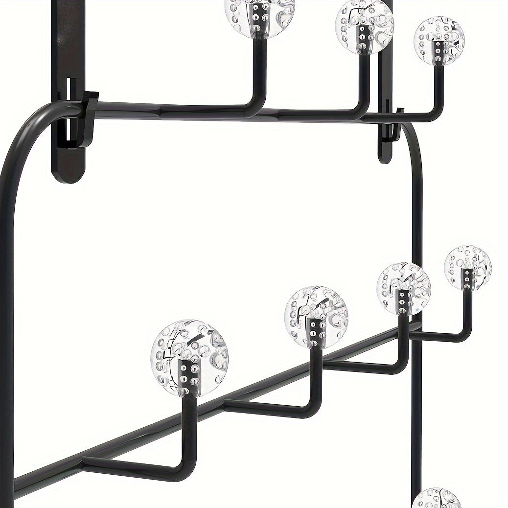 1 piece Over The Door Multi-Use Organizer, 14 Spherical Hook Over Door Hanger