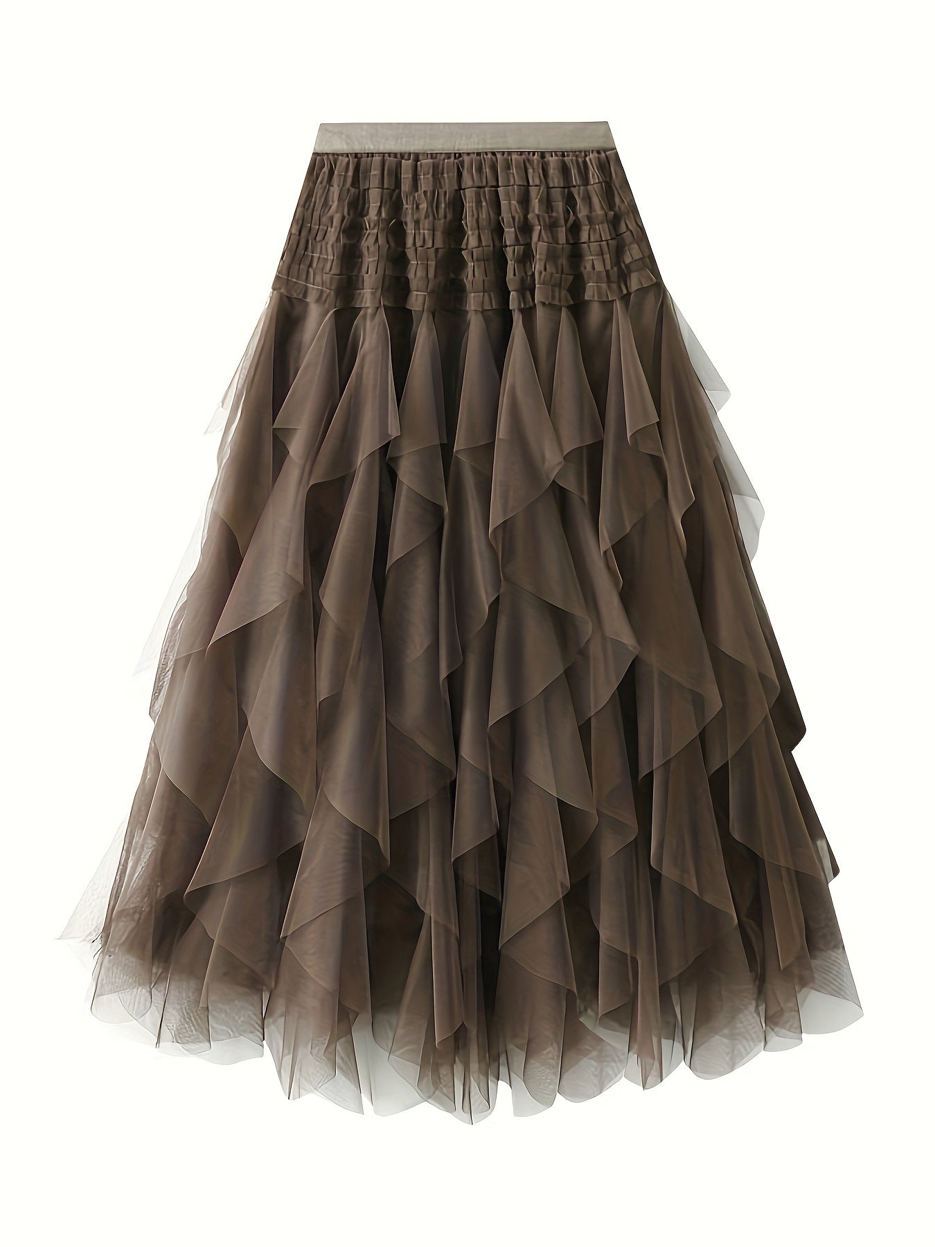 Elegant Pleated Mesh Skirt for Women