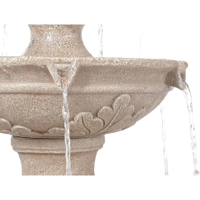 Italian Outdoor Floor Bubbler Fountain and Waterfalls with 3 Tiered Basins