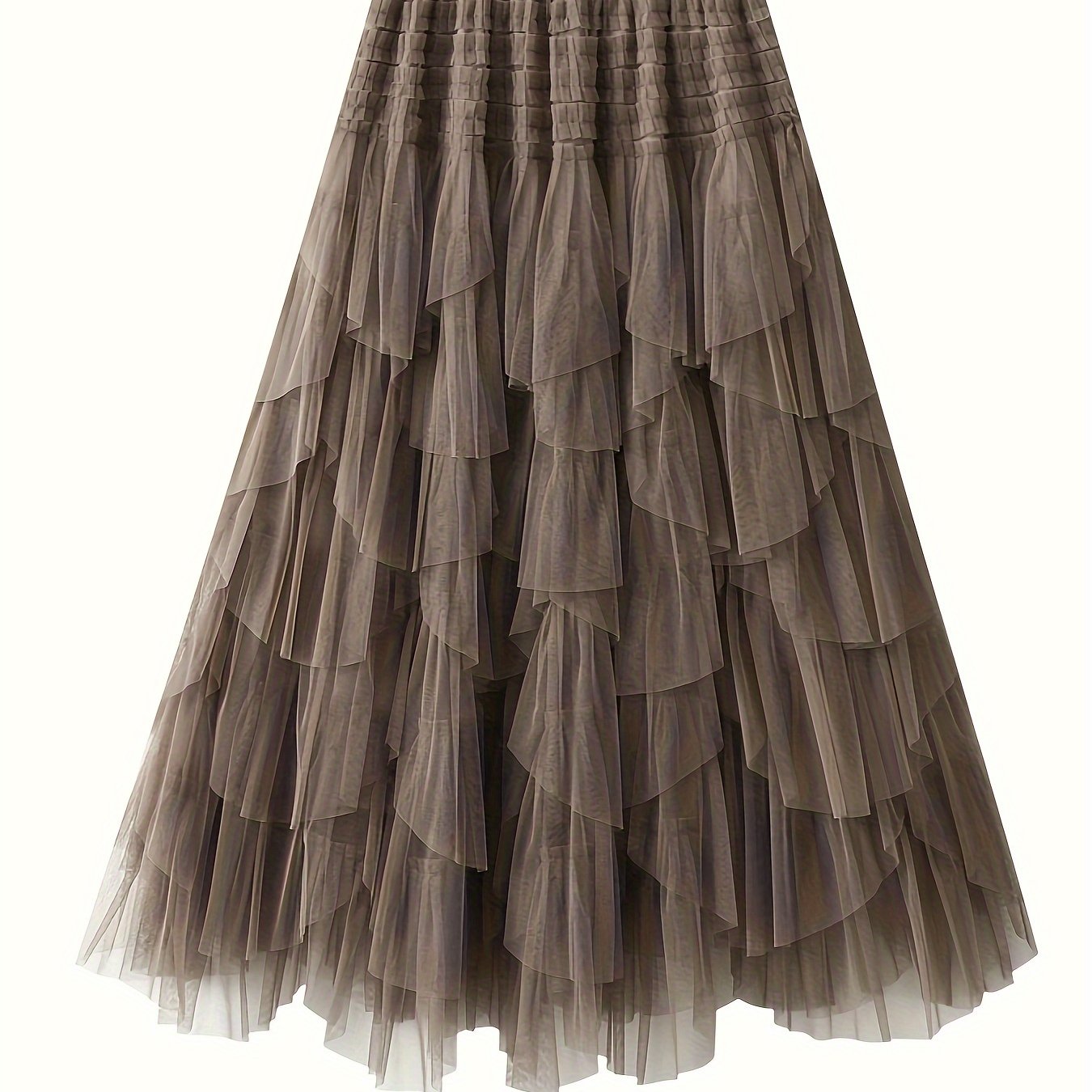 Elegant Pleated Mesh Skirt for Women