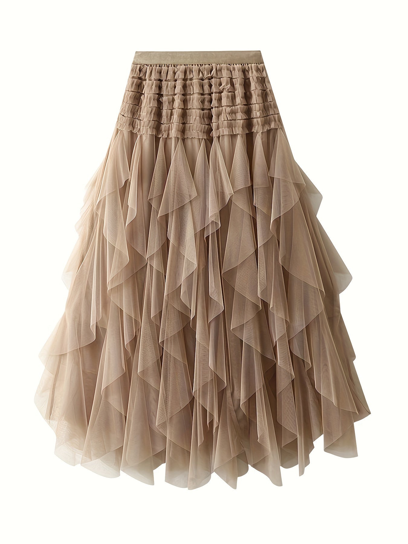 Elegant Pleated Mesh Skirt for Women