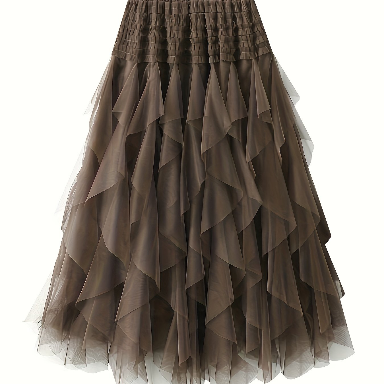 Elegant Pleated Mesh Skirt for Women