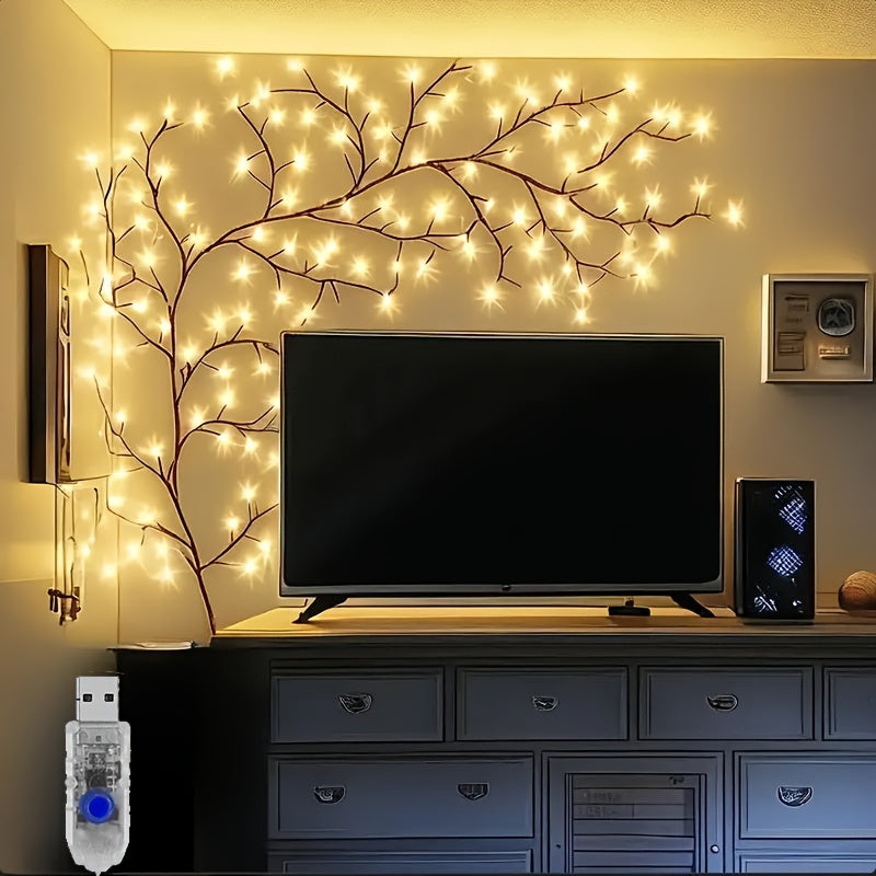 1PC USB-Powered Willow Branch LED Wall Decor