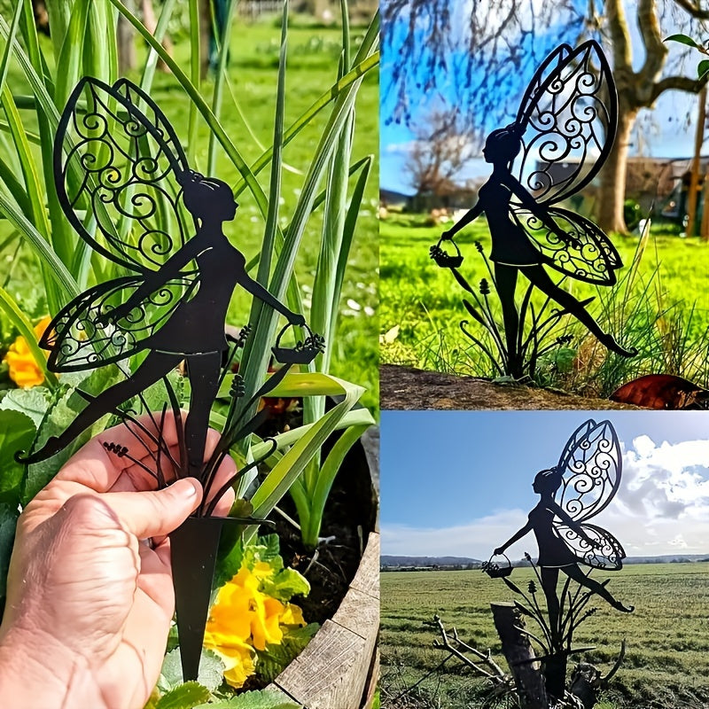 3PCS Metal Garden Fairy Outdoor Decorative Patio, Lawn or Planter