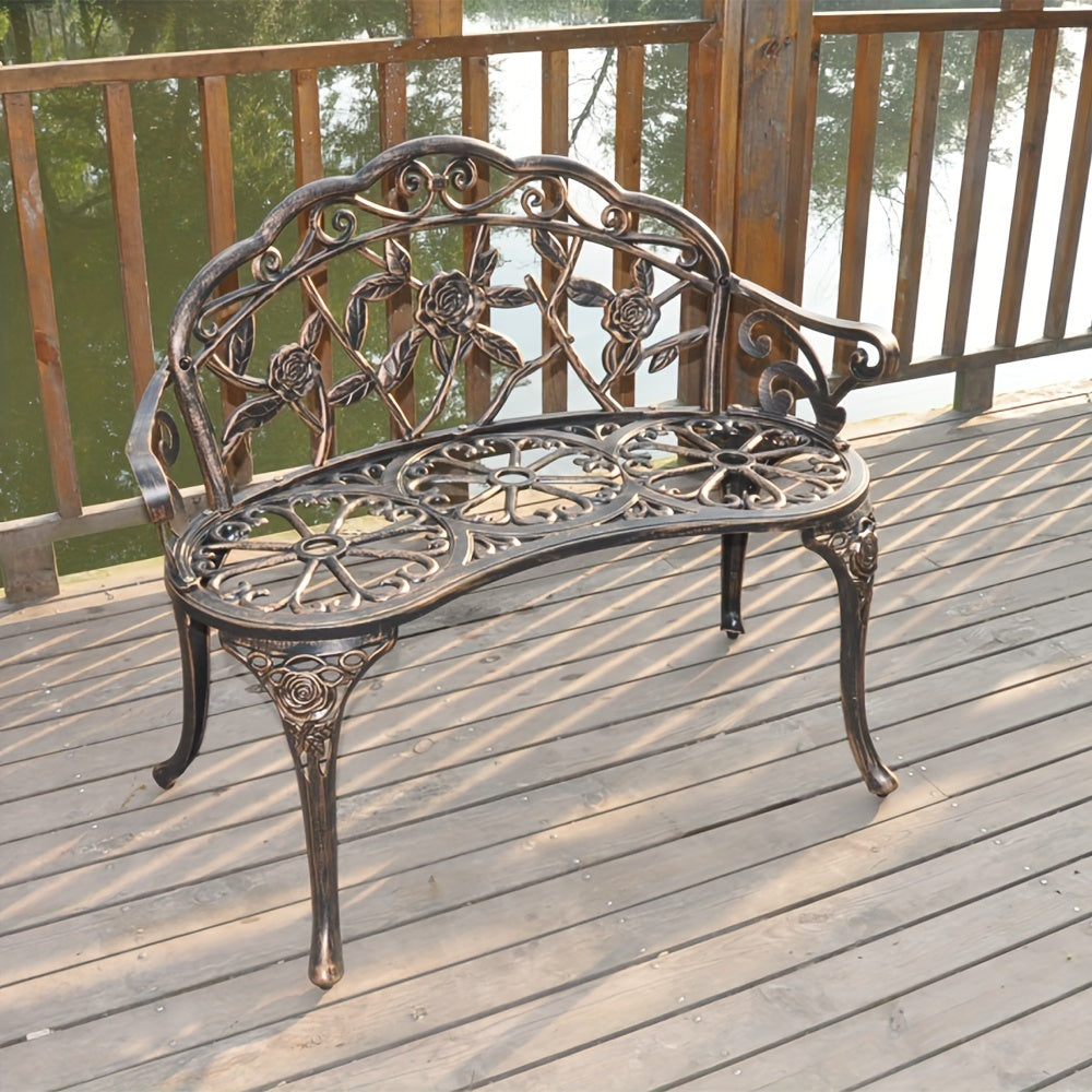 1 PC Rust-Proof Cast Iron Garden Bench