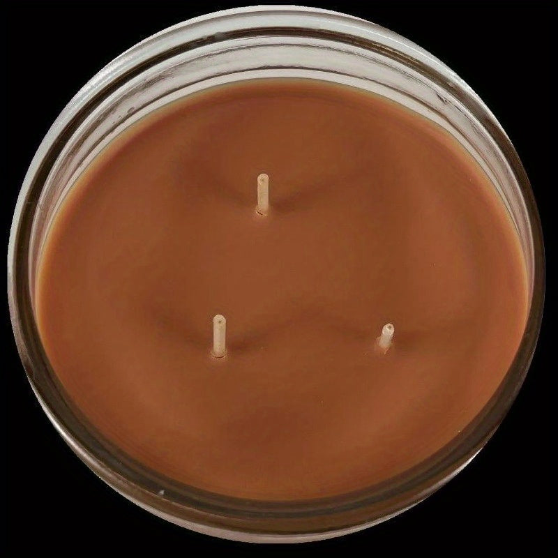 Iced Caramel Macchiato Scented 3-Wick Glass Jar Candle