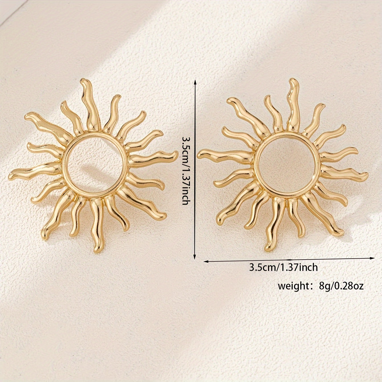 Boho Vintage Sunshine Stud Earrings,