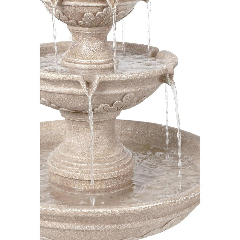 Italian Outdoor Floor Bubbler Fountain and Waterfalls with 3 Tiered Basins