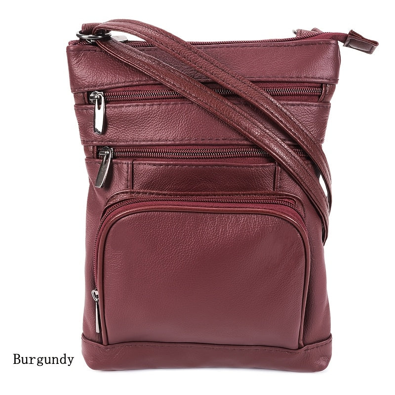 Genuine Leather Messenger Bag -  3 Sizes, 10 Colors