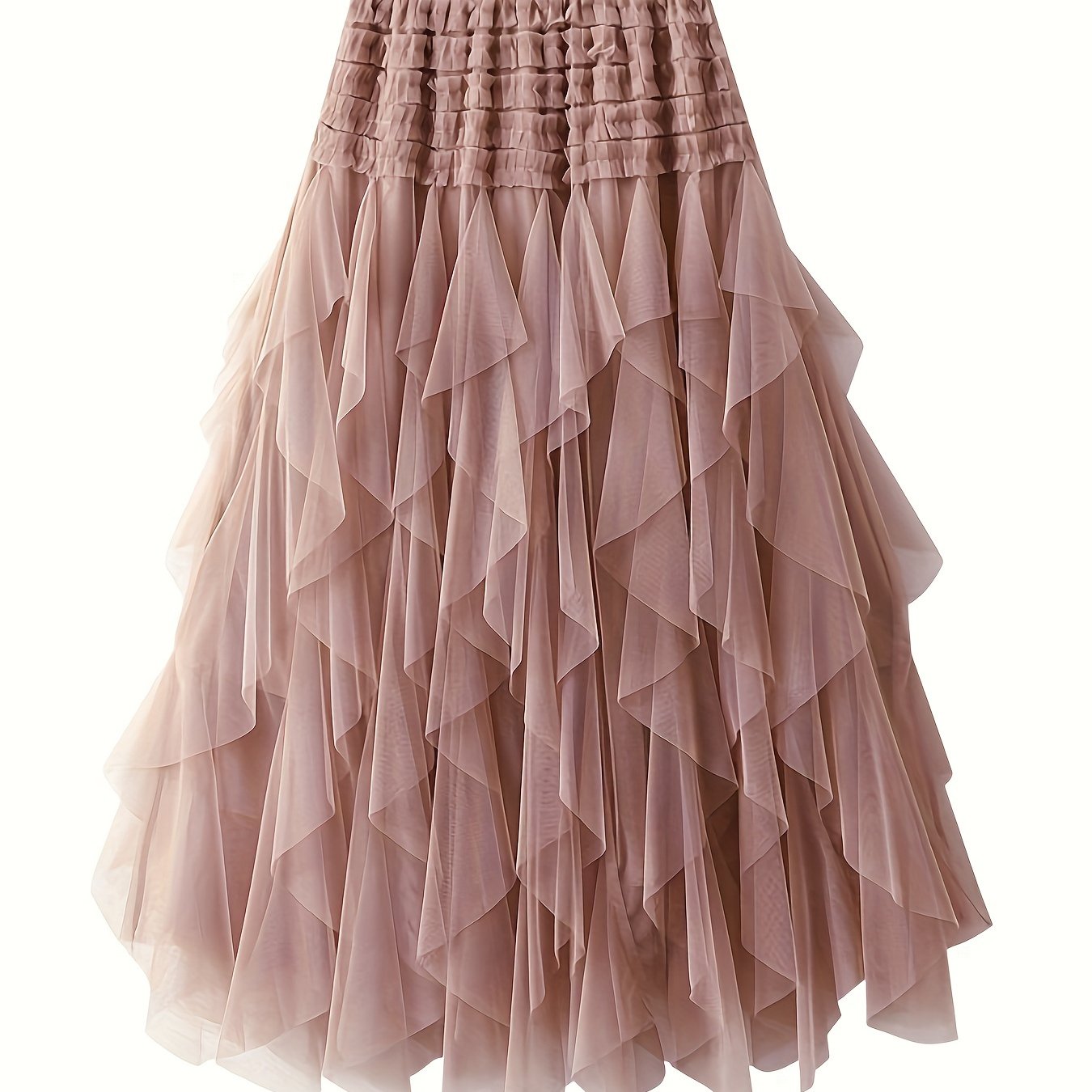 Elegant Pleated Mesh Skirt for Women