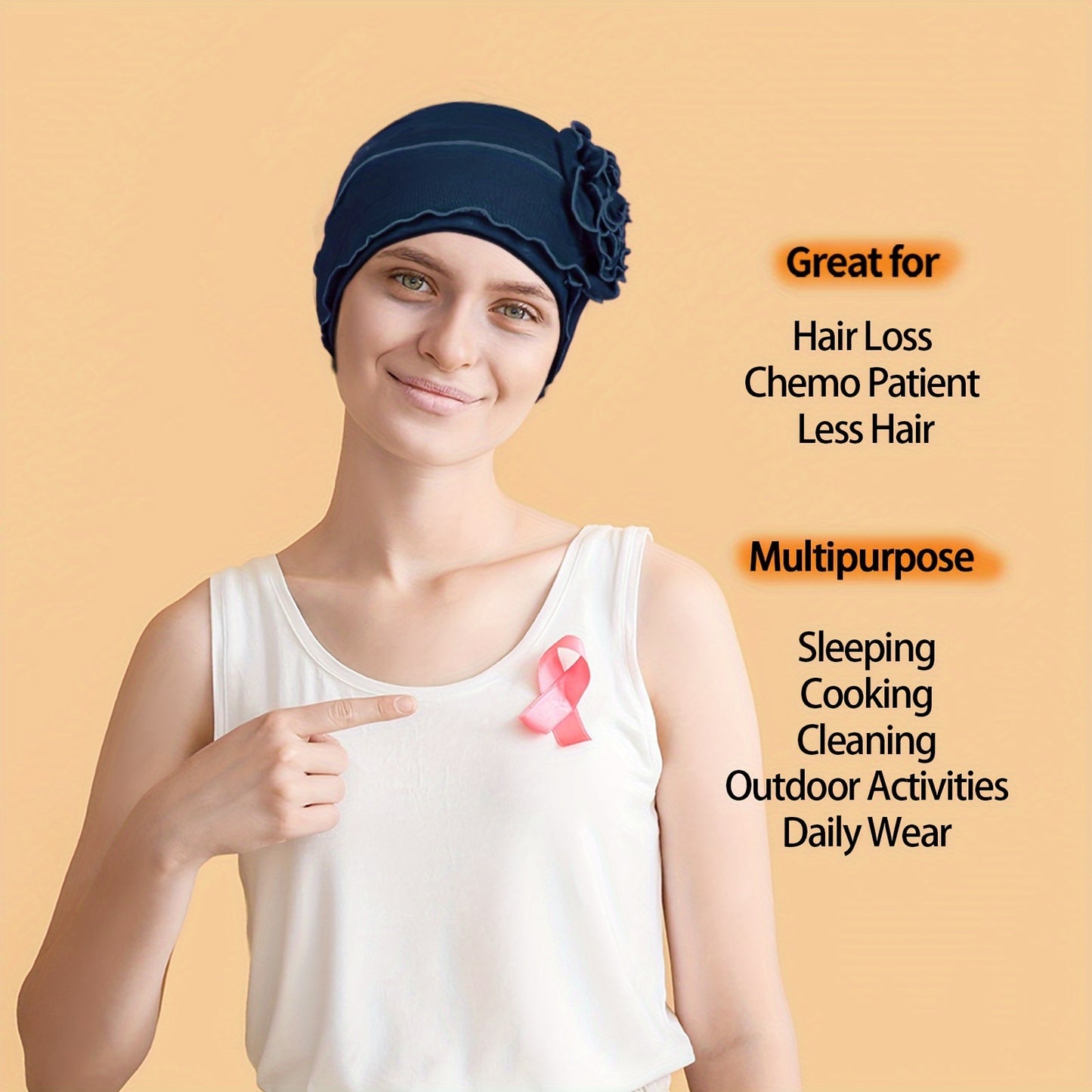 3pcs Soft & Stretchy Chemotherapy Turban Hats