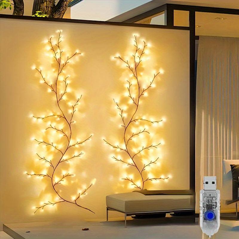 1PC USB-Powered Willow Branch LED Wall Decor