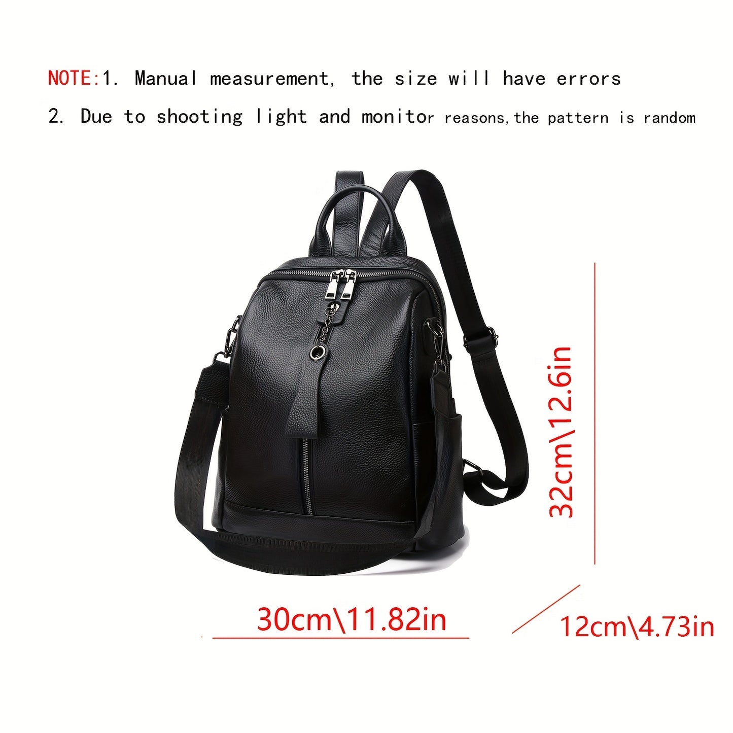 Large Capacity Elegant Genuine Leather Women's Backpack