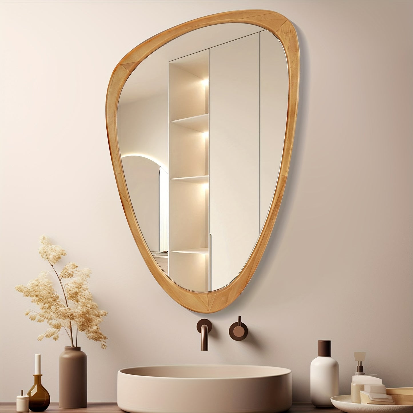 Asymmetrical Wall Mirror- Minimalist Design