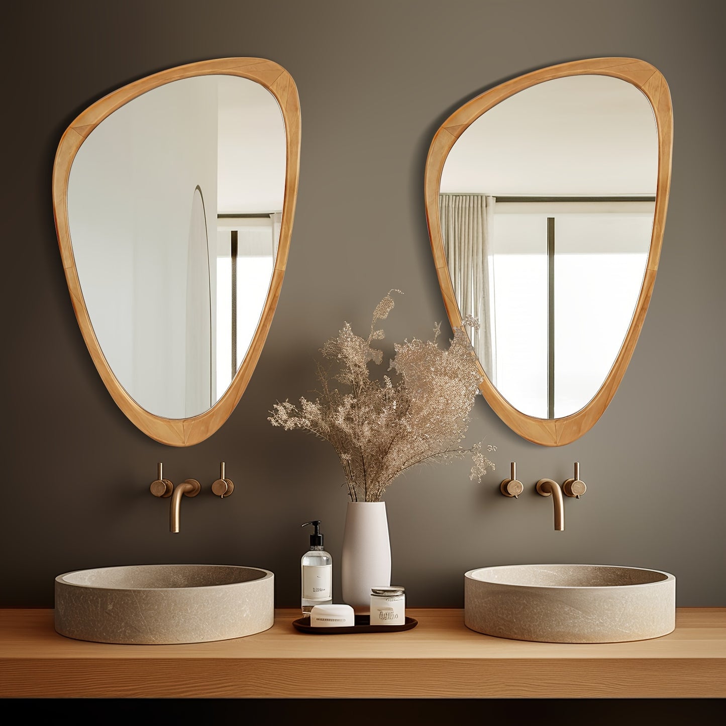 Asymmetrical Wall Mirror- Minimalist Design