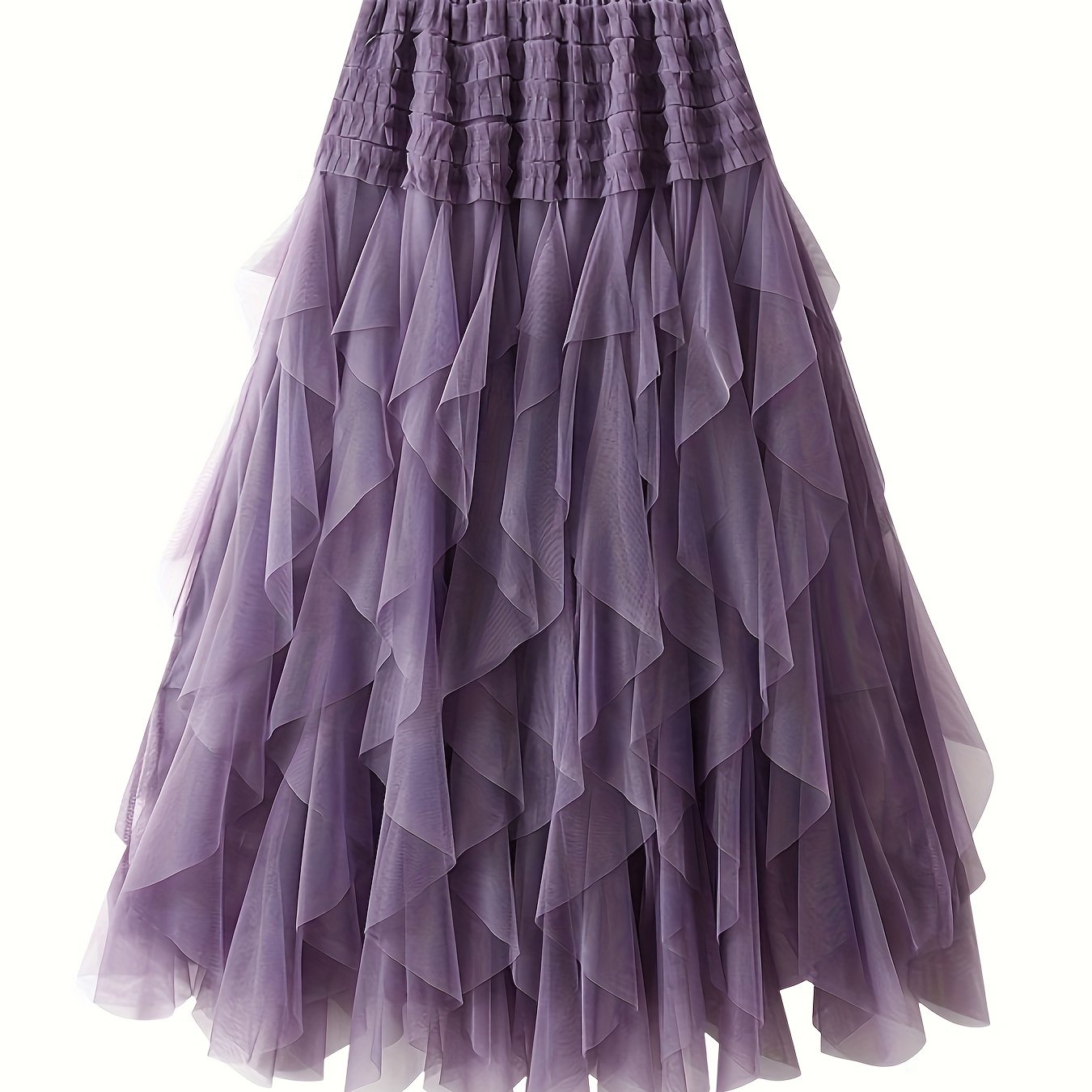 Elegant Pleated Mesh Skirt for Women