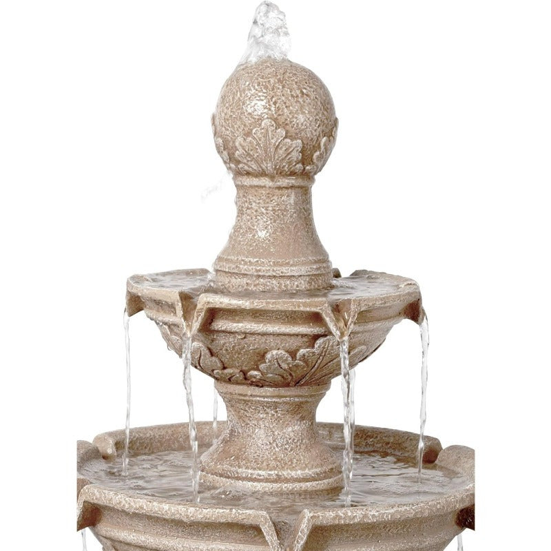 Italian Outdoor Floor Bubbler Fountain and Waterfalls with 3 Tiered Basins