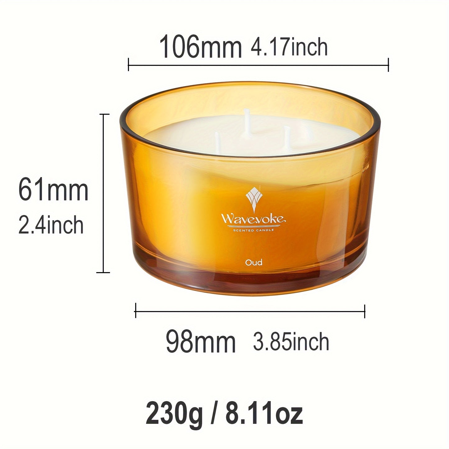 -Classic Woodsy 3-Wick Soy Candles 7.77oz