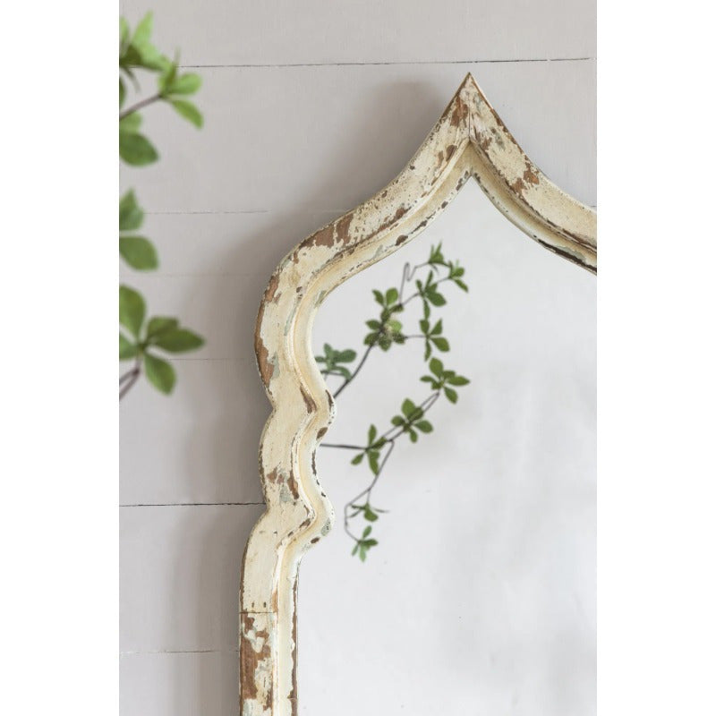 Full Length Floor Mirror Vintage White Shabby Chic Wooden Frame