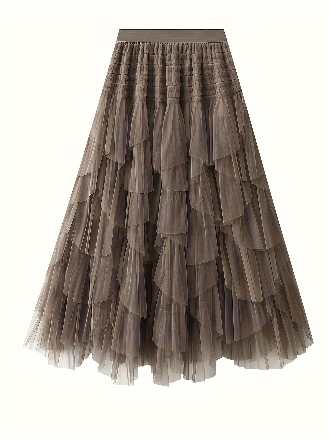 Elegant Pleated Mesh Skirt for Women