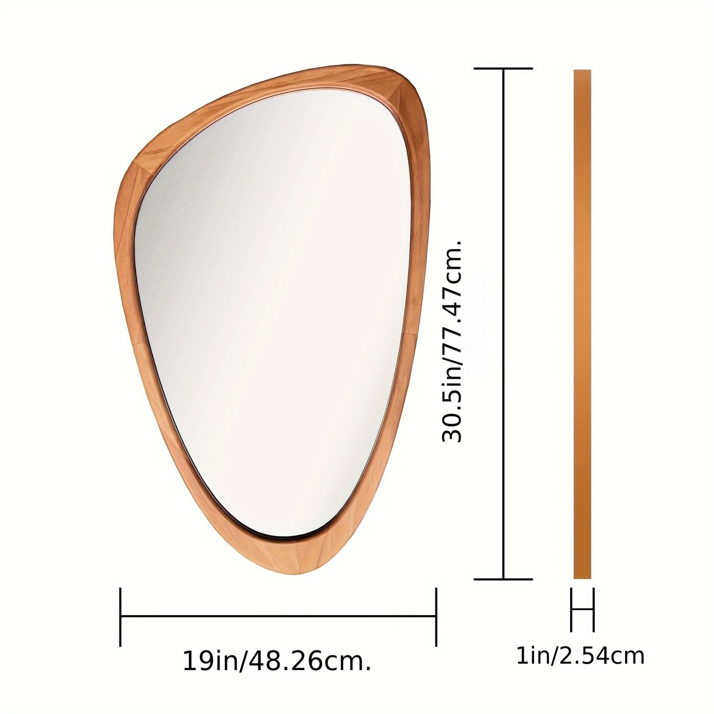 Asymmetrical Wall Mirror- Minimalist Design