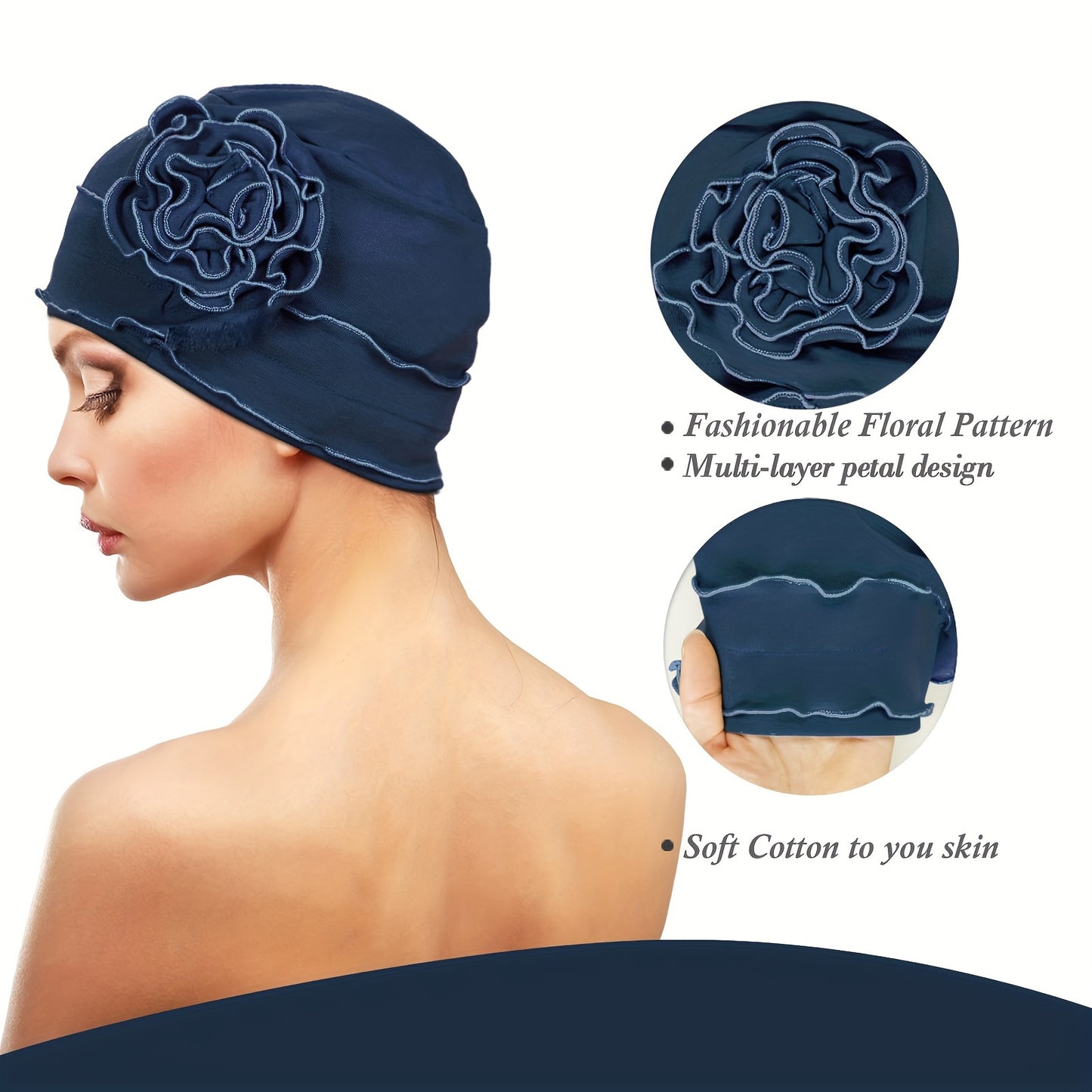 3pcs Soft & Stretchy Chemotherapy Turban Hats