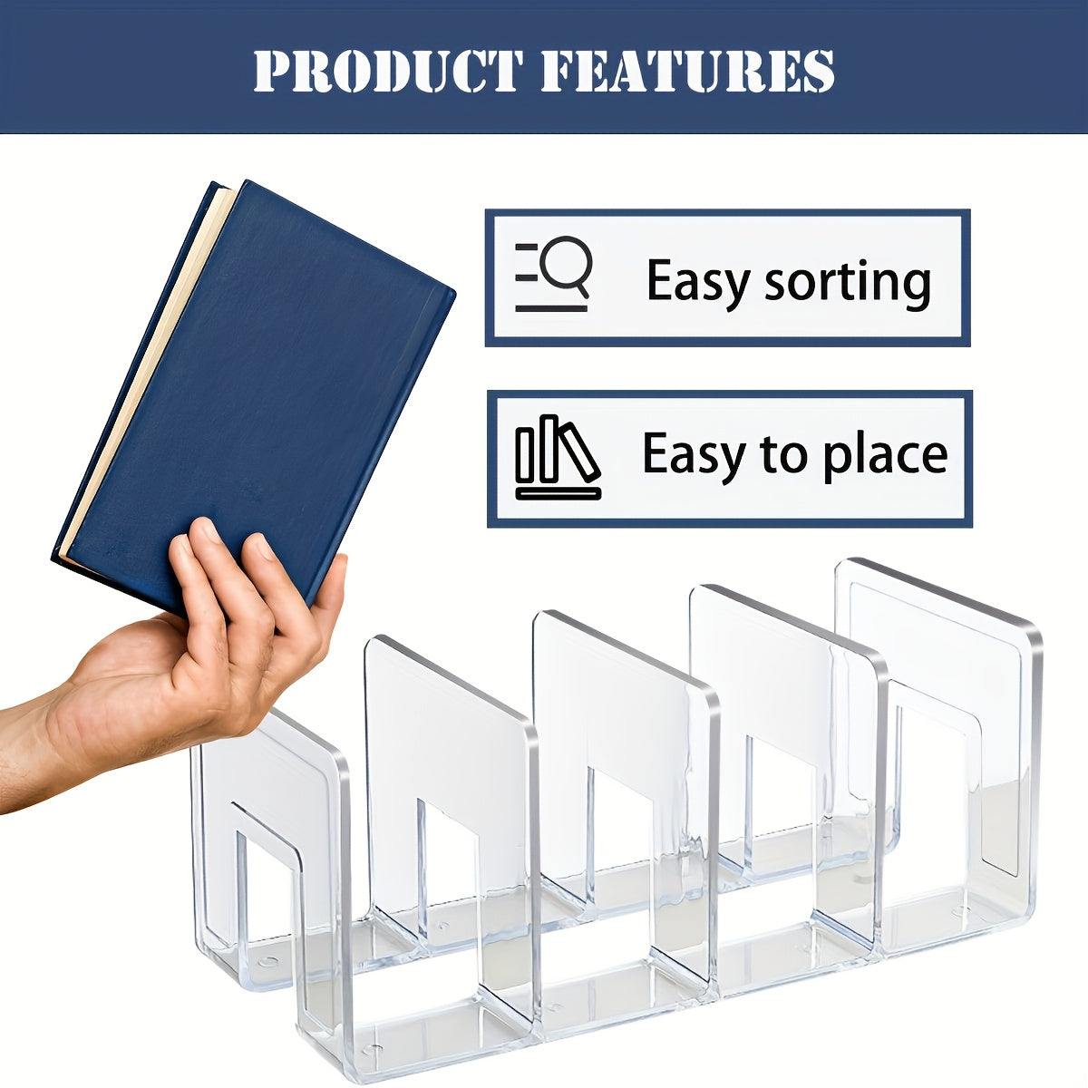 Two Transparent Storage Boxes with Four Compartments,  for Handbag Display Storage Box