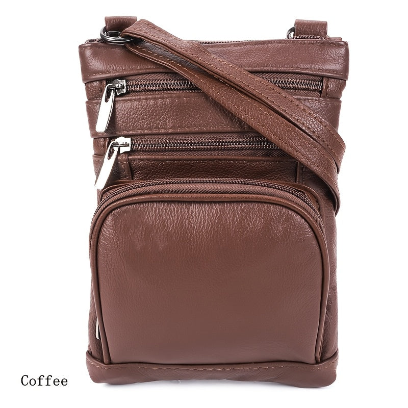 Genuine Leather Messenger Bag -  3 Sizes, 10 Colors