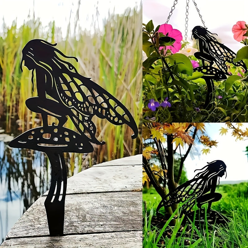 3PCS Metal Garden Fairy Outdoor Decorative Patio, Lawn or Planter