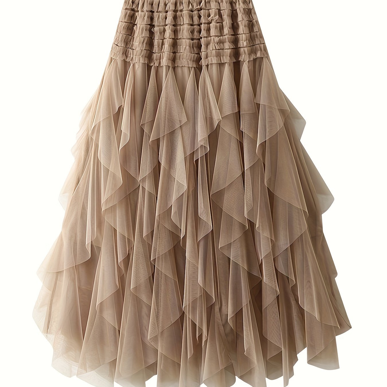 Elegant Pleated Mesh Skirt for Women