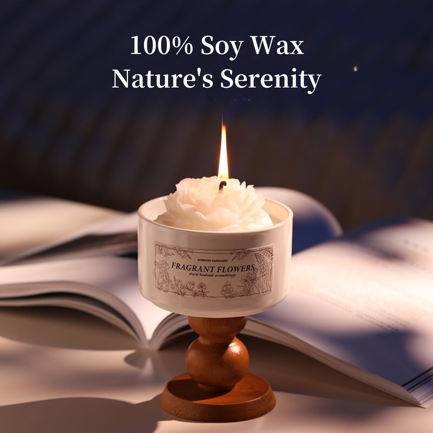 Luxurious Flower-Shaped Rose and Gardenia Aromatherapy Candles