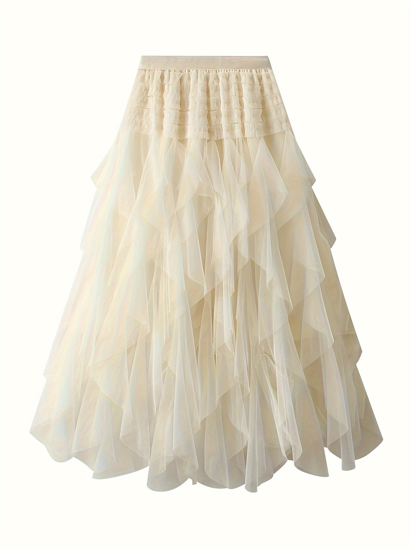 Elegant Pleated Mesh Skirt for Women